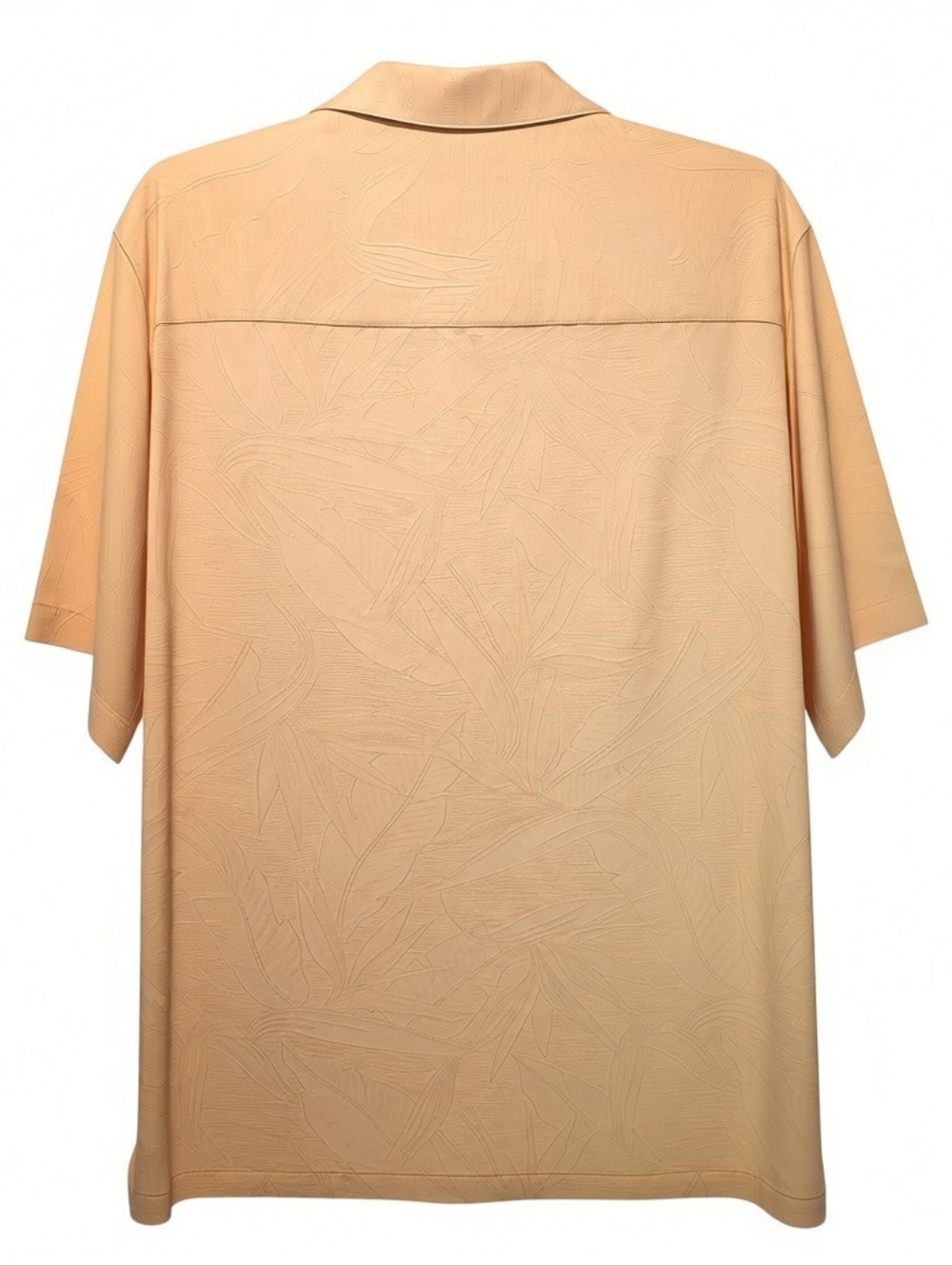 NWT Caribbean Tall Man Leaf Textured Camp Shirt 2XL Tropical Hawaiian Vacation - Picture 3 of 7